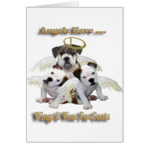 Bulldog Angels Have Wings & Fur Coats Cards