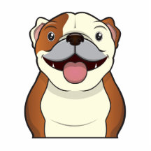 Bulldog Cartoon Acrylic Cut Out