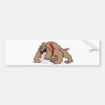 Bulldog Cartoon Art Bumper Stickers