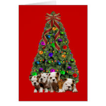 Bulldog Christmas Card Tree