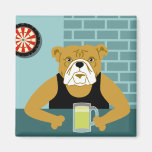 Bulldog Dartboard Beer Bar Magnet