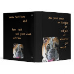 Bulldog Face School Binder