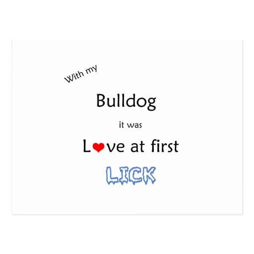 Bulldog Lick Design Post Cards