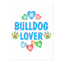 BULLDOG LOVER POST CARD
