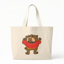 Bulldog Mascot Tote Bags