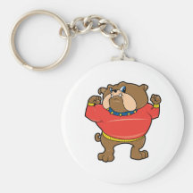 Bulldog Mascot Keychains