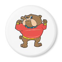 Bulldog Mascot Fridge Magnet