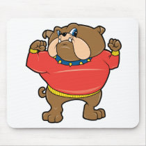 Bulldog Mascot Mouse Pads
