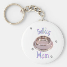 Bulldog Mom Keychain