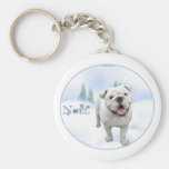 Bulldog Noel Keychain