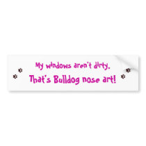 Bulldog nose art. bumper sticker