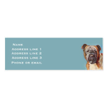 Bulldog on Blue Business Card