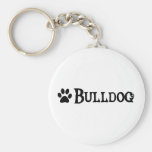 Bulldog (pirate style w/ pawprint) key chain