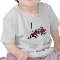 Bulldog Puppies In Wagon Toddler Unisex Shirt