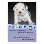 Bulldog Puppy Birthday Greetings Card