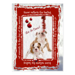 Bulldog Puppy Let It Snow #2 Greeting Postcard