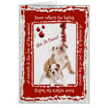 Bulldog Puppy Let It Snow! Greeting - Customizable Cards