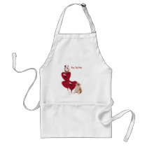 Bulldog Puppy Love aprons