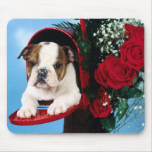 bulldog puppy mouse pad