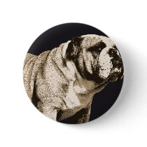 Bulldog Spirit Pinback Button