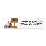 Bulldog Tax Day Tea Party Protest Bumper Sticker