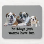 Bulldog Trio Mousepad