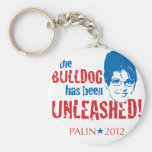 Bulldog Unleashed Pink - Sarah Palin 2012 Keychain