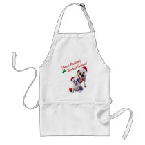 Bulldog Wishes for Pawsitively Wonderful Christmas Aprons
