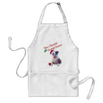 Bulldog Wishes for Pawsitively Wonderful Christmas Aprons
