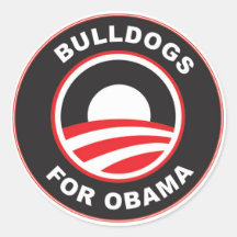 Bulldogs for Obama Stickers