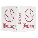 Bulldogs Softball 3 Ring Binder