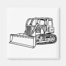 bulldozer fridge magnets