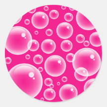 Bulles roses adhésifs ronds