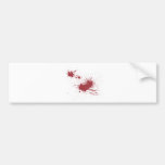 Bullet wound bumper stickers