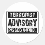 Bulletin de renseignements 3 de terroriste autocollants