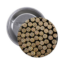 Bullets, ammunition pinback button