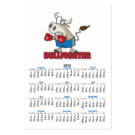 bullfighter funny boxer bull cartoon character business card templates