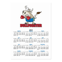 bullfighter funny boxer bull cartoon character business card templates