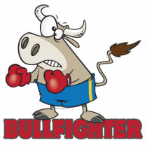 bullfighter funny boxer bull cartoon character cut out