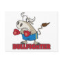 bullfighter funny boxer bull cartoon character postcards