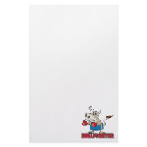 bullfighter funny boxer bull cartoon character stationery