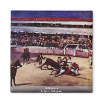 Bullfighting By Manet Edouard Refrigerator Magnet