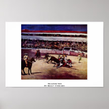 Bullfighting By Manet Edouard Poster