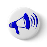 Bullhorn - Add your own words Pinback Button