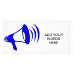 Bullhorn - Add your own words Customized Photo Card