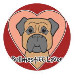 Bullmastiff Lover Round Stickers