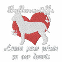 Bullmastiffs Leave Paw Prints Embroidered Shirt