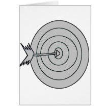 BULLS EYE AND ARROW GREETING CARDS