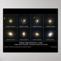 Bull's Eye Pattern from Gravitational Lensing Posters