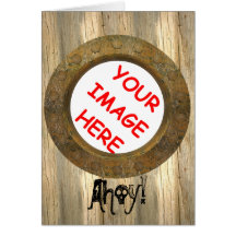 bull's-eye photo frame greeting card